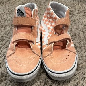 Vans, 7Y/8.5W, Peach Checker